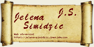 Jelena Simidžić vizit kartica